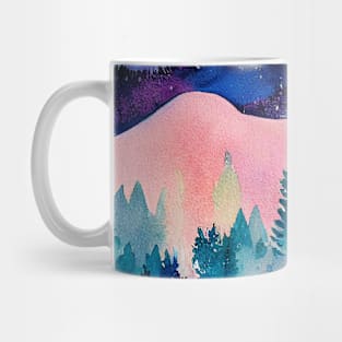 Watercolor mountains landscape 1 Mug